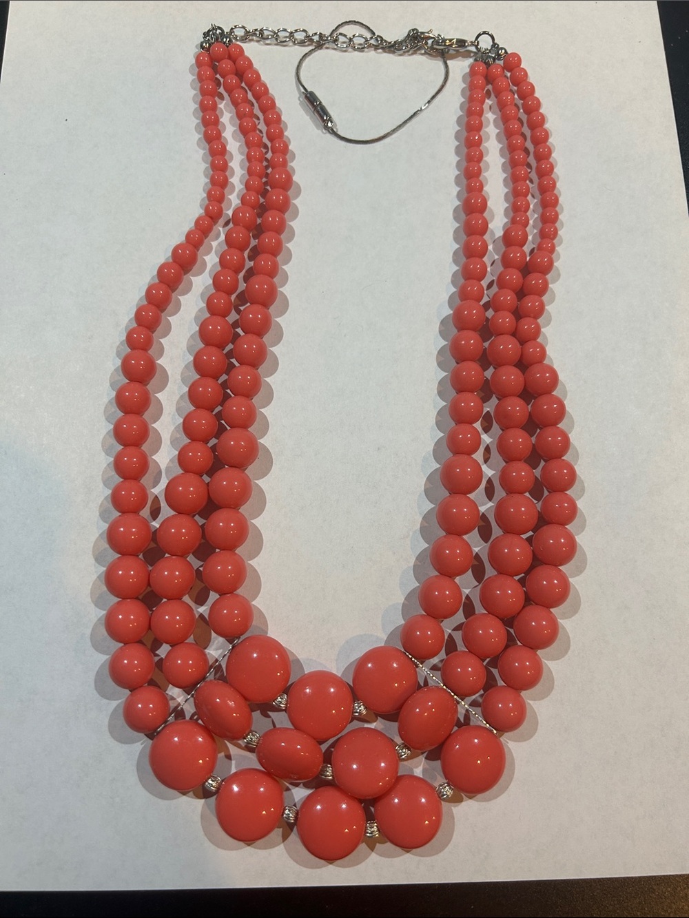Coral Multi-Strand Beaded Necklace - Women Jewelry